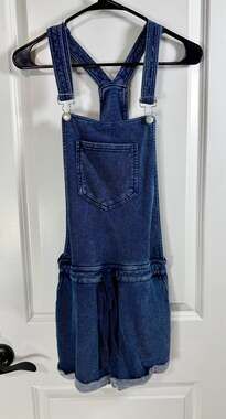 Z SUPPLY ZS191712S Denim Wash Cotton Knit Drawstring Shortalls